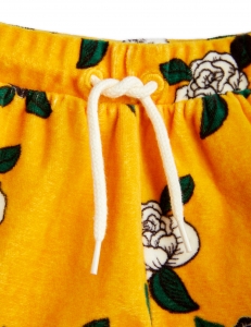 Preview: MINI RODINI Shorts Roses - gelb